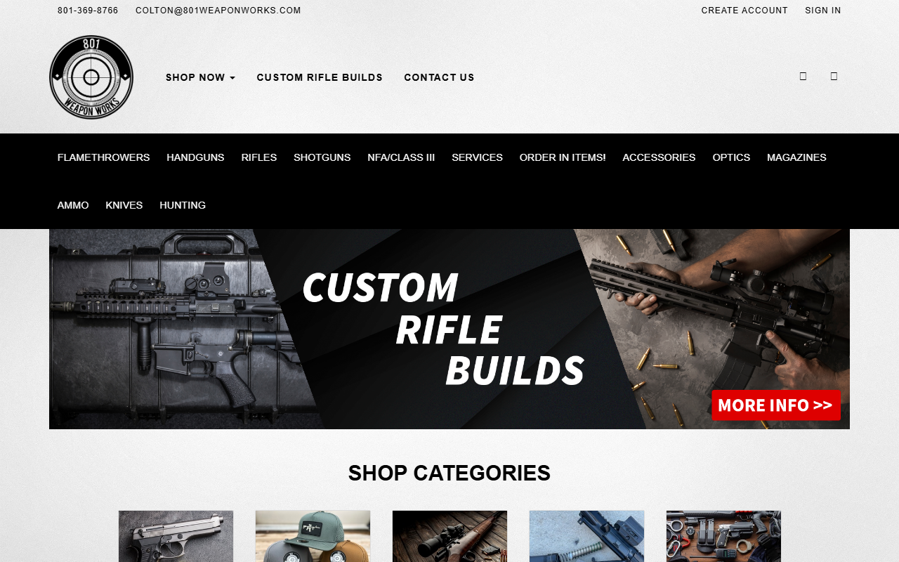 801weaponworks.com screenshot