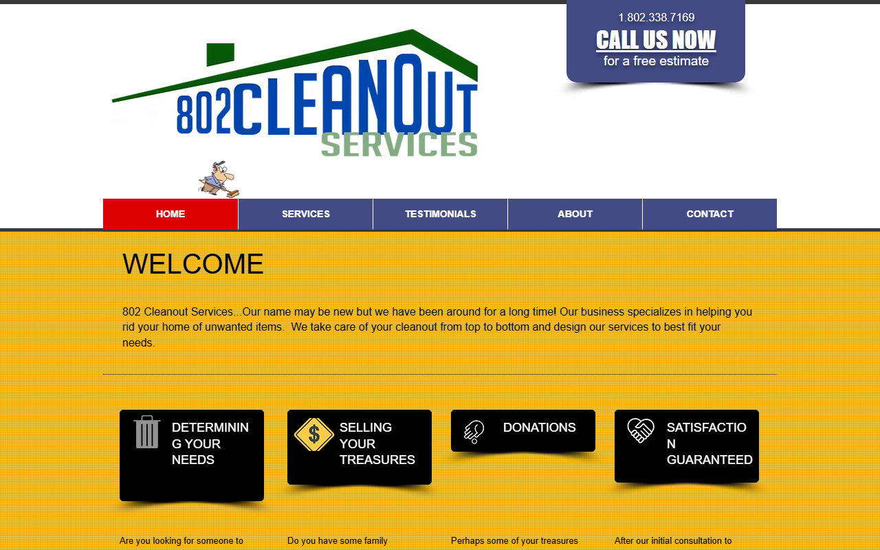 802cleanout.com screenshot