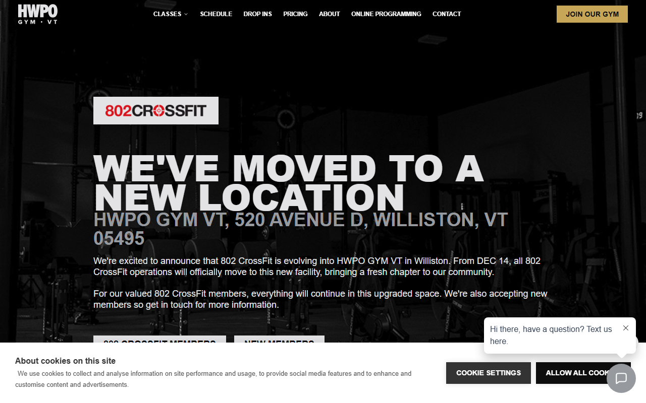 802crossfitvt.com screenshot
