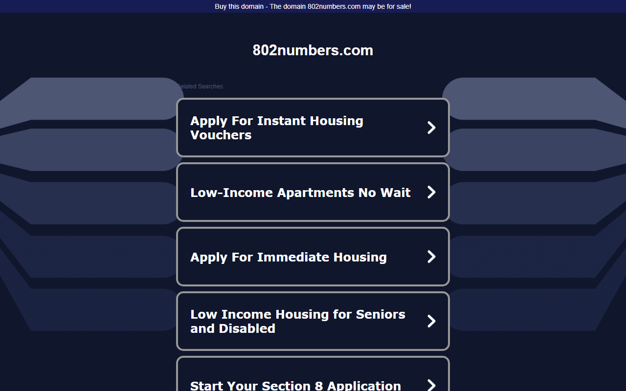 802numbers.com screenshot