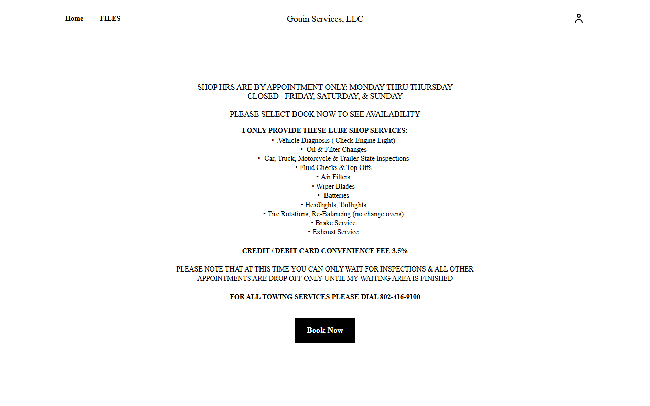 802oilchange.com screenshot