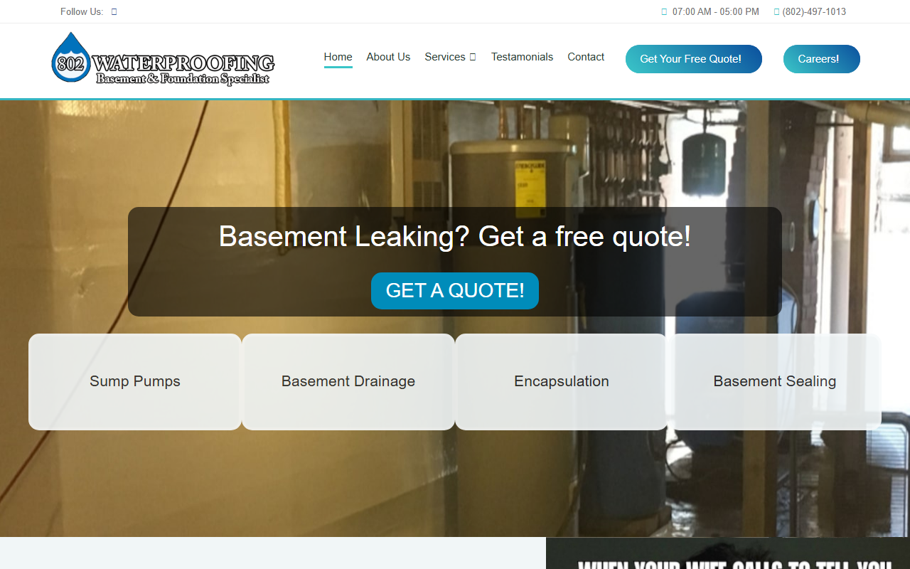 802waterproofing.com screenshot