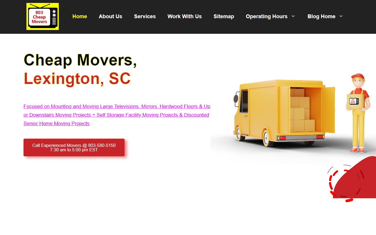 803cheapmovers.com screenshot