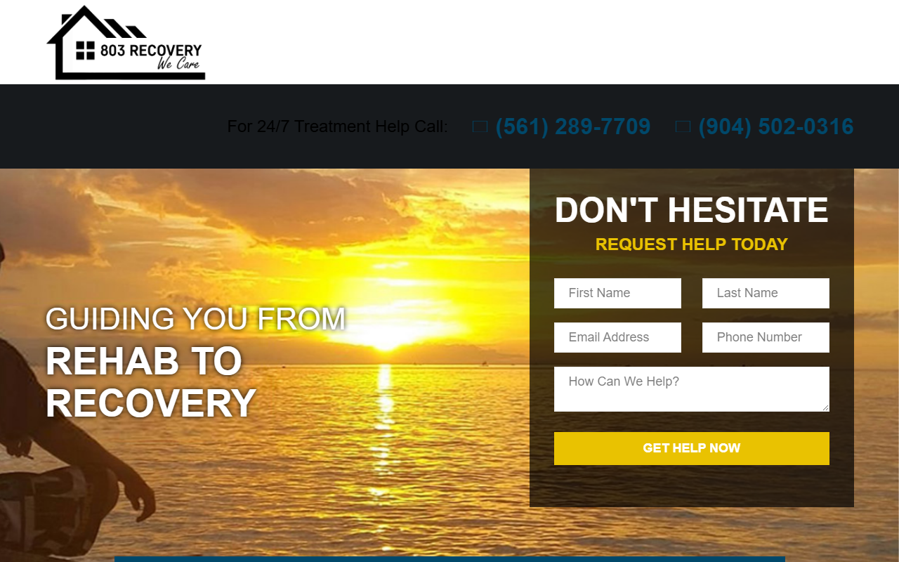 803recovery.com screenshot