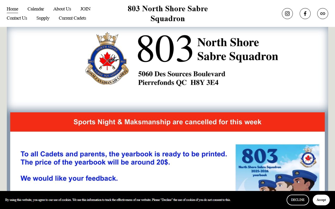 803squadron.com screenshot