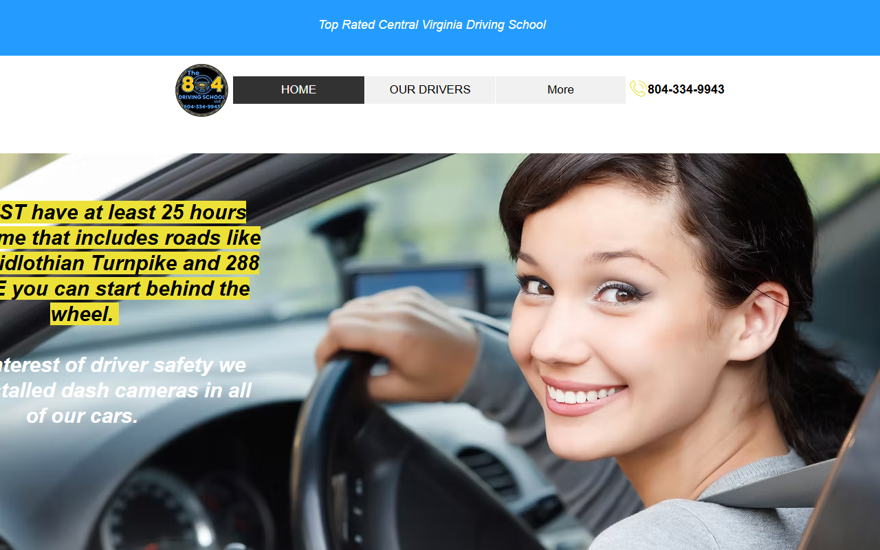 804drivingschool.com screenshot