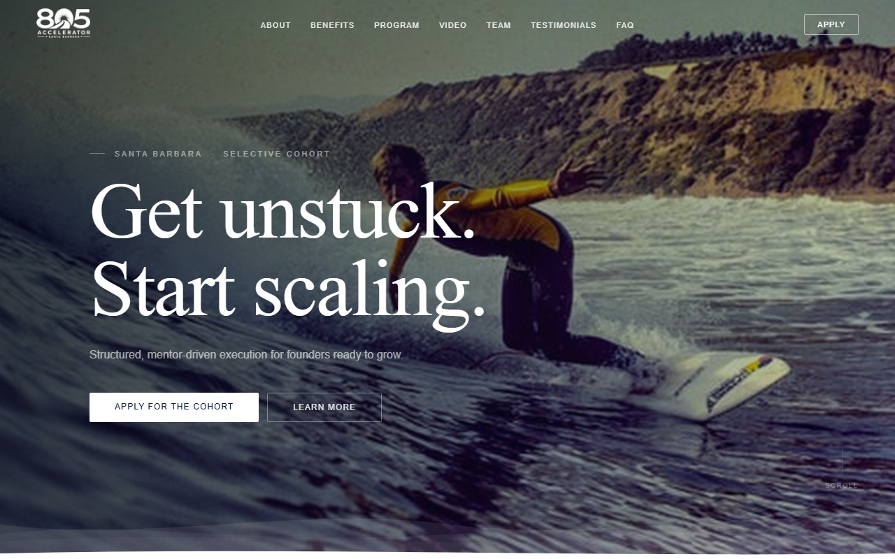 805accelerator.com screenshot