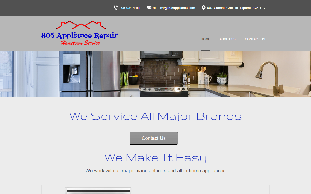 805appliance.com screenshot