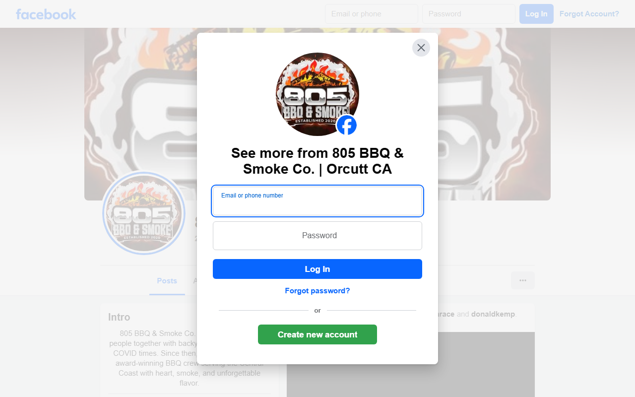 805bbqsmoke.com screenshot