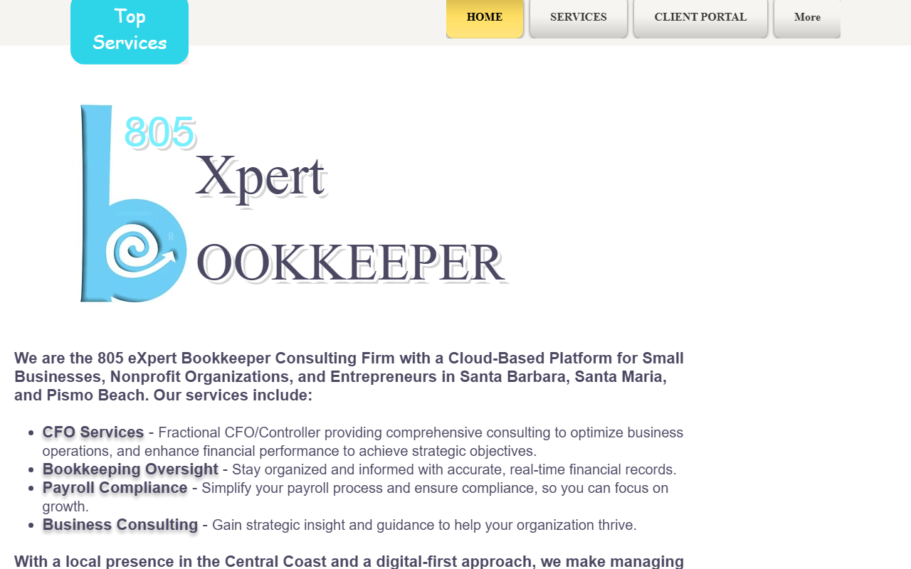 805bookkeeper.com screenshot