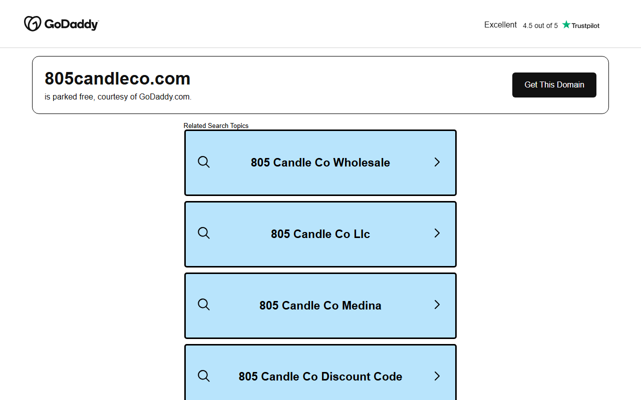 805candleco.com screenshot