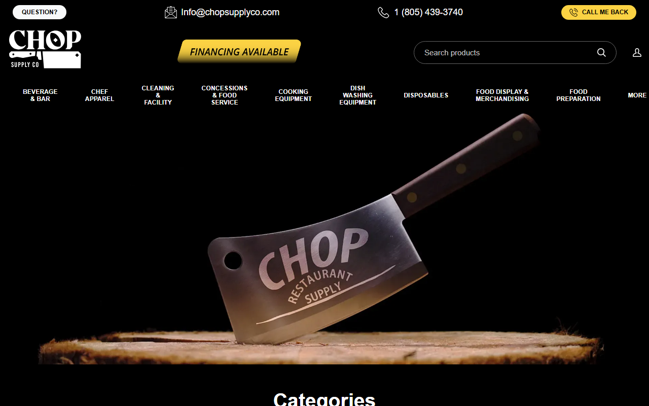 805chopsupply.com screenshot