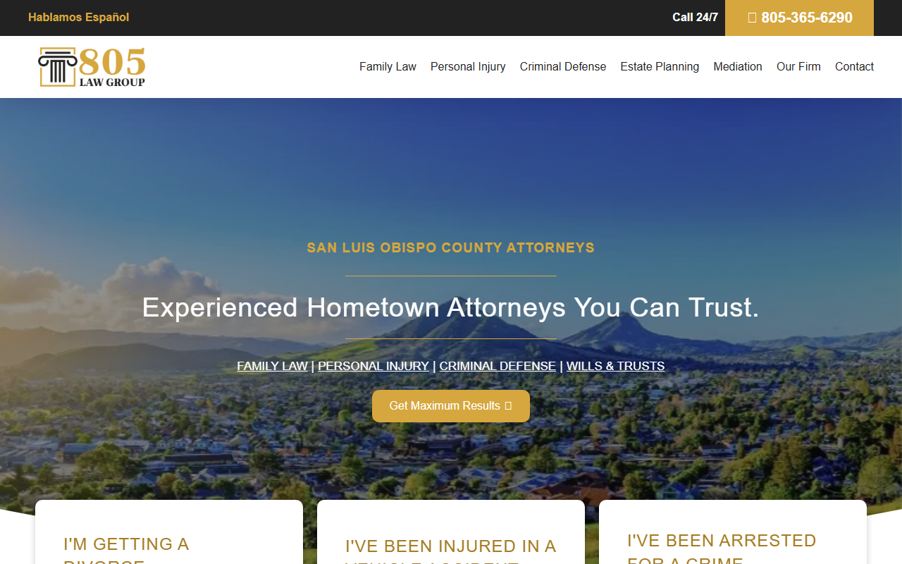 805familylaw.com screenshot