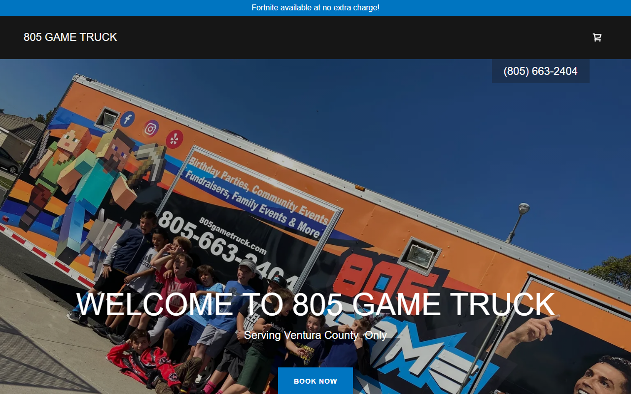 805gametruck.com screenshot