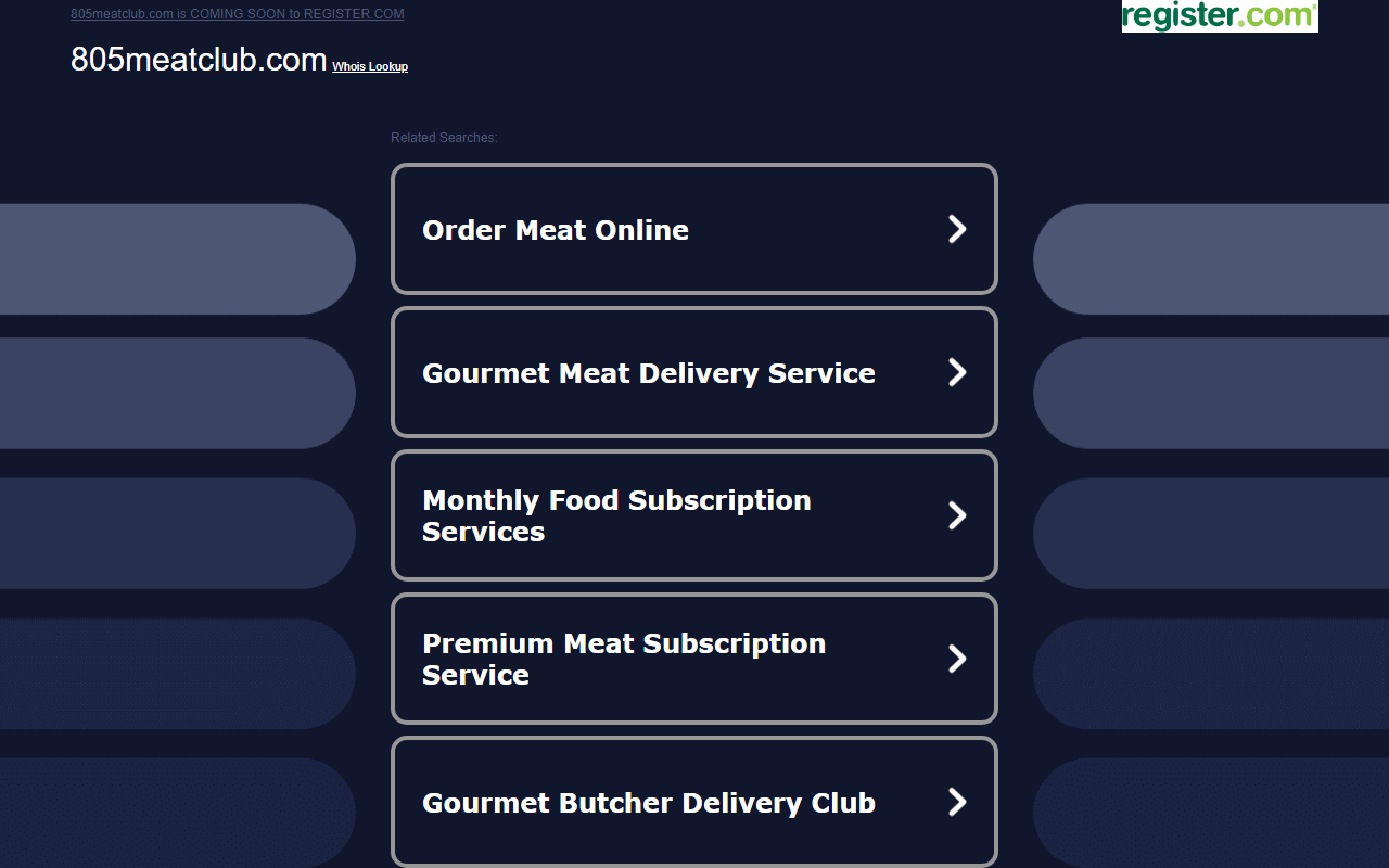 805meatclub.com screenshot