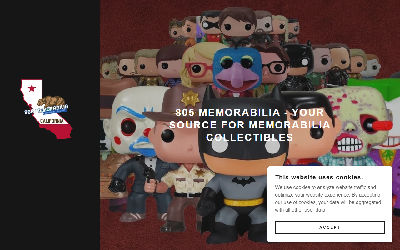805memorabilia.com screenshot