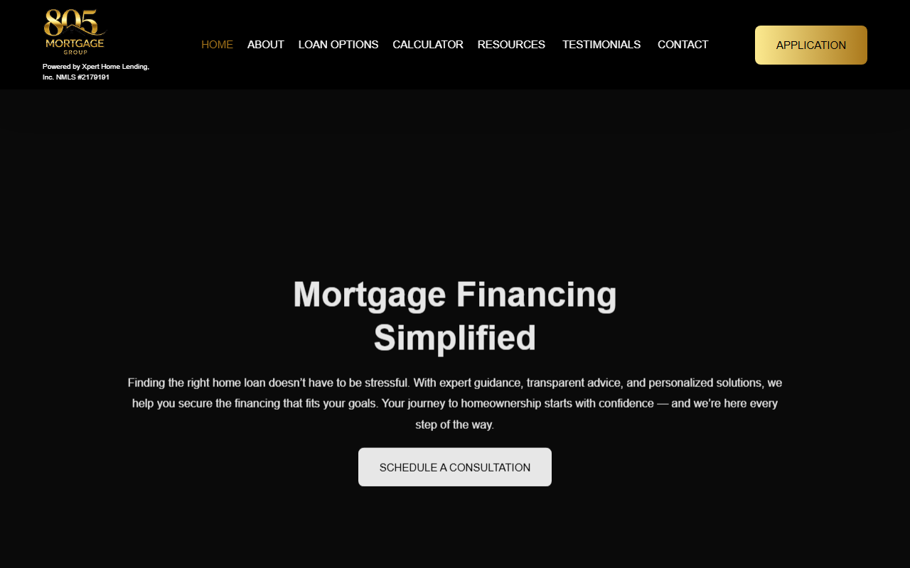 805mortgagegroup.com screenshot