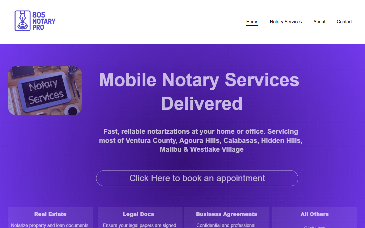 805notarypro.com screenshot