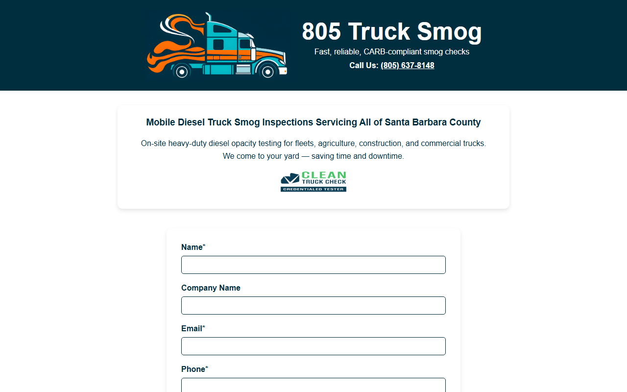 805trucksmog.com screenshot