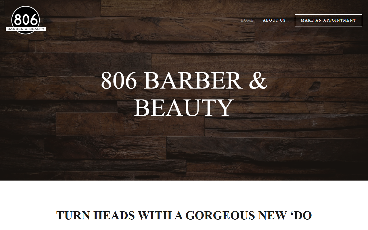 806barberbeauty.com screenshot