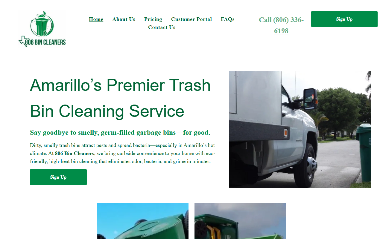 806bincleaners.com screenshot
