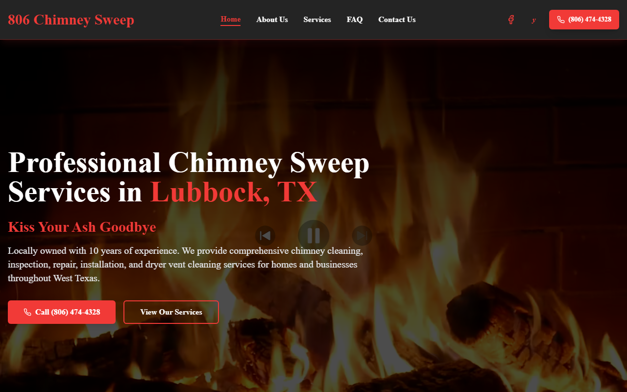 806chimneysweep.com screenshot