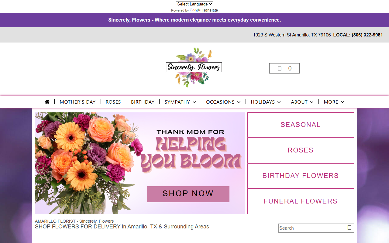 806flowers.com screenshot