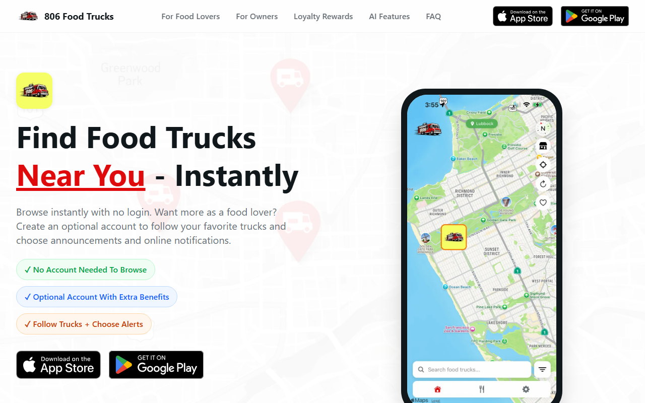 806foodtrucks.com screenshot