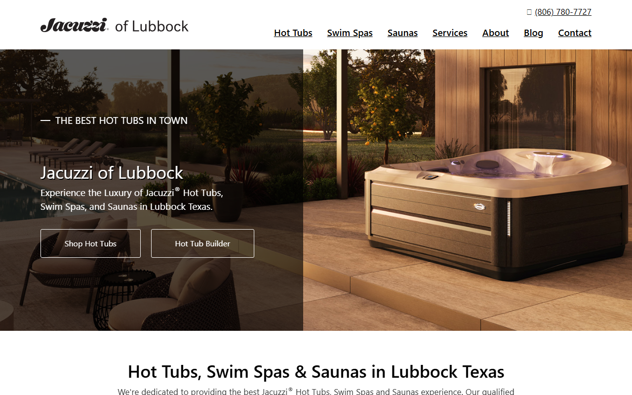 806hottubs.com screenshot