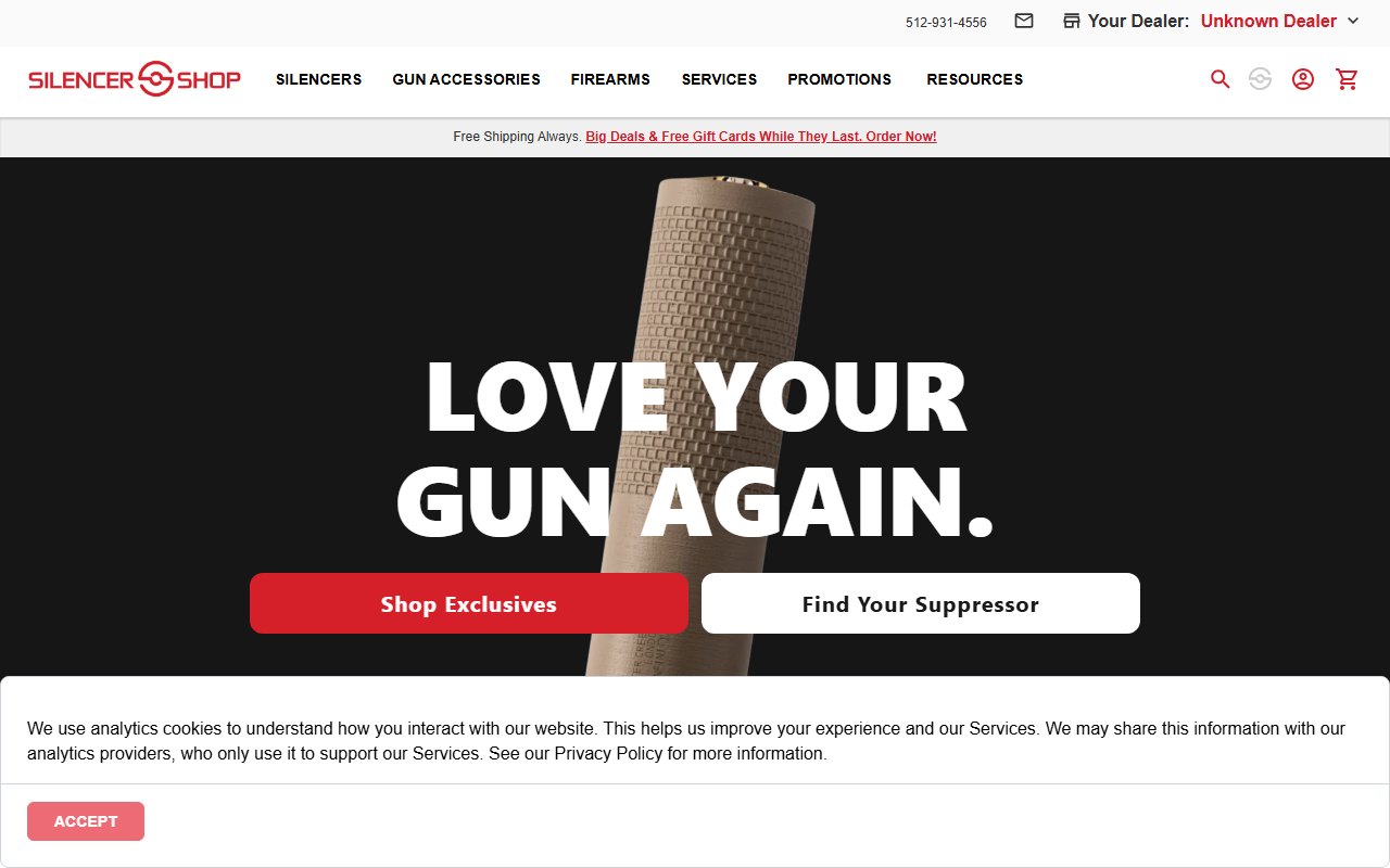 806silencer.com screenshot