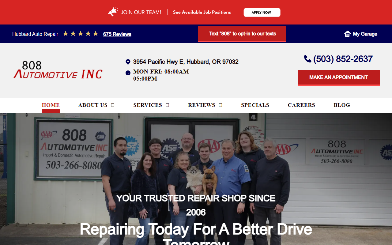 808automotive.com screenshot