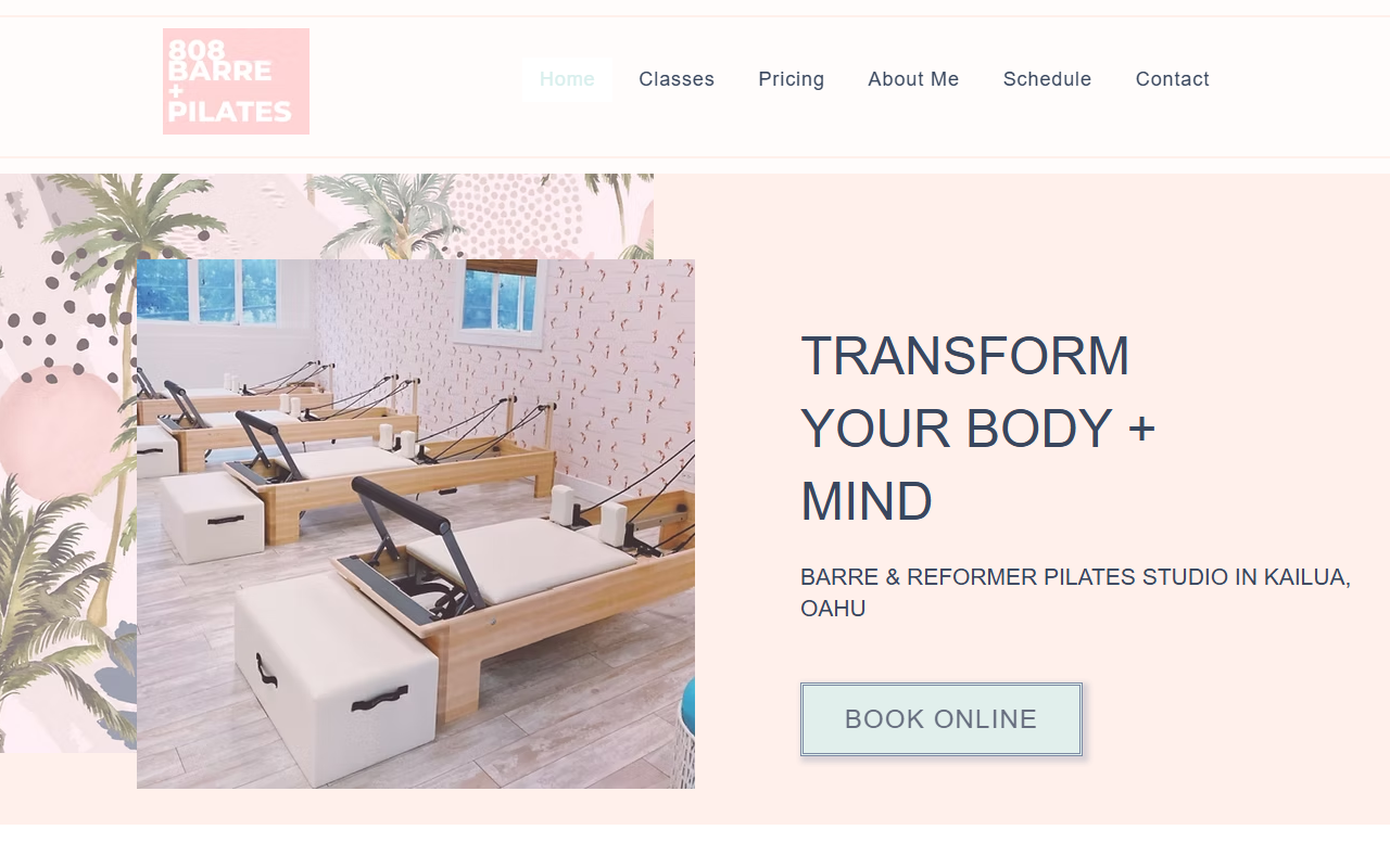 808barrepilates.com screenshot