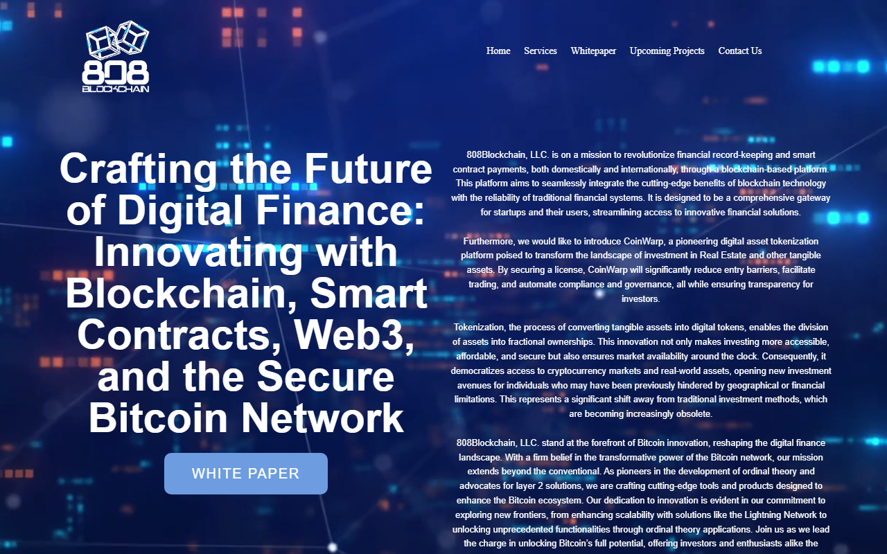 808blockchain.com screenshot