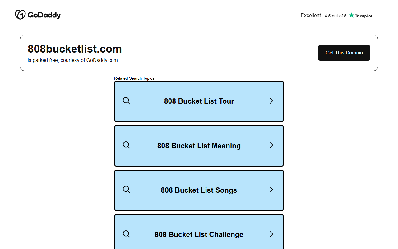 808bucketlist.com screenshot