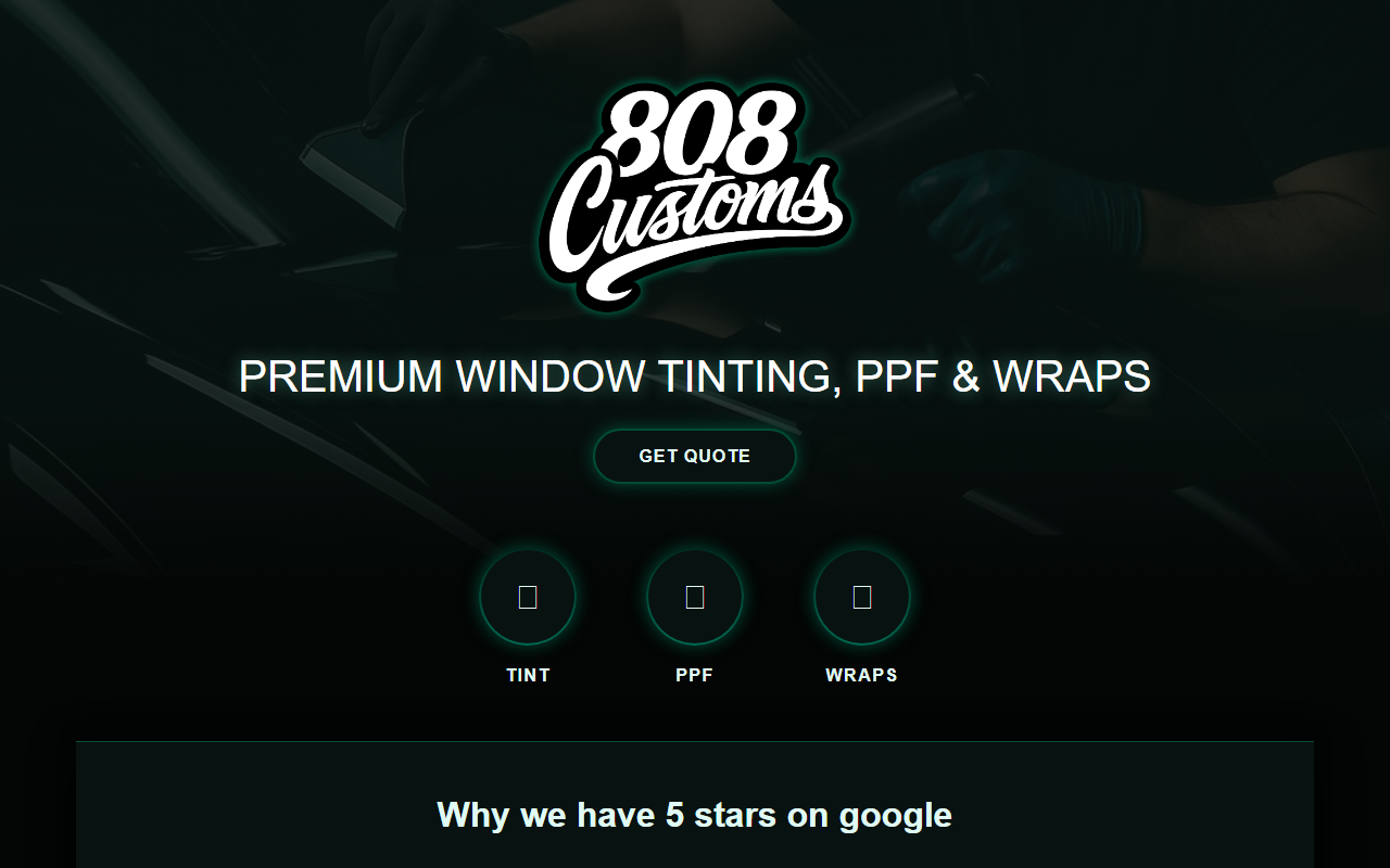 808customs.com screenshot