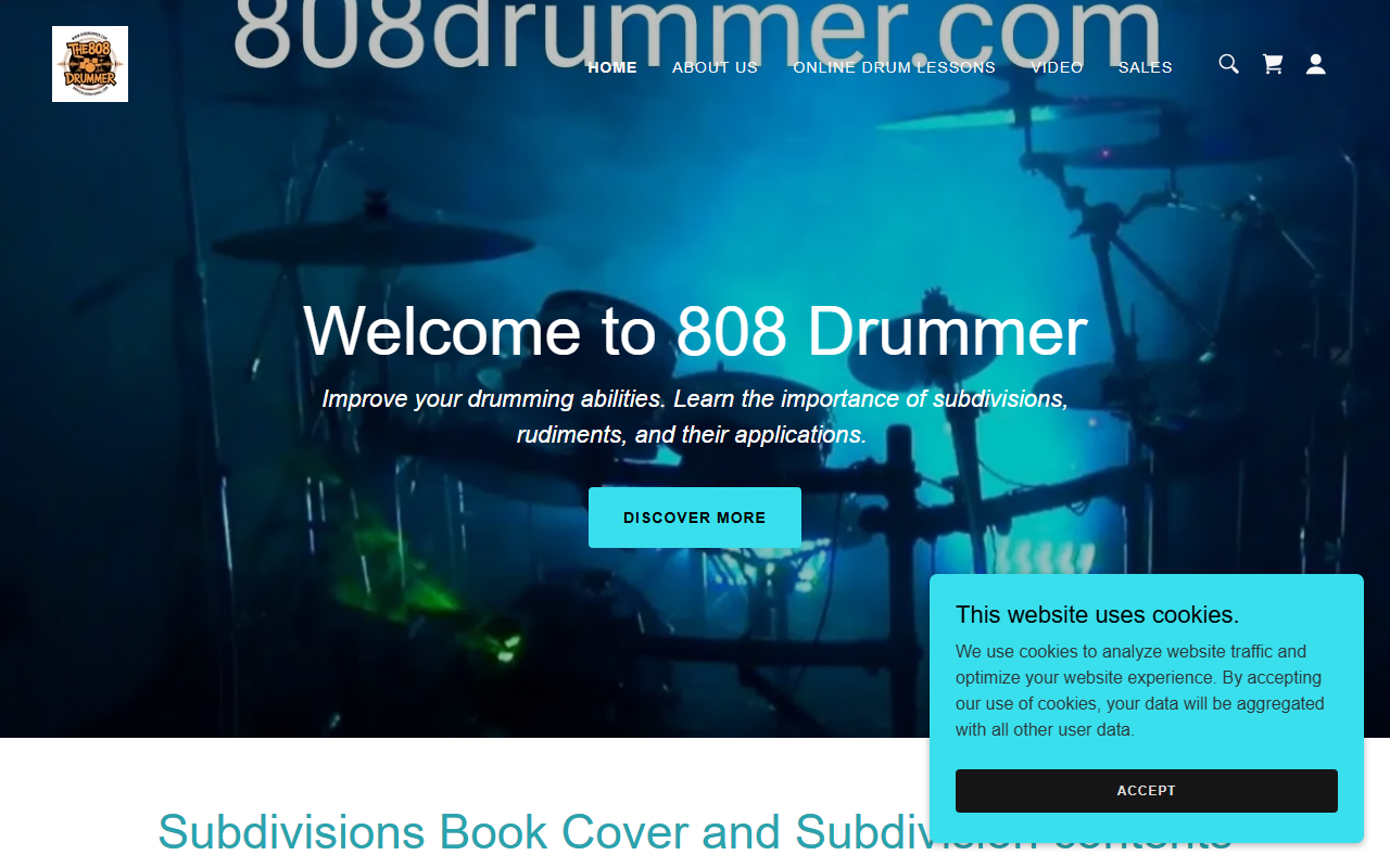 808drummer.com screenshot