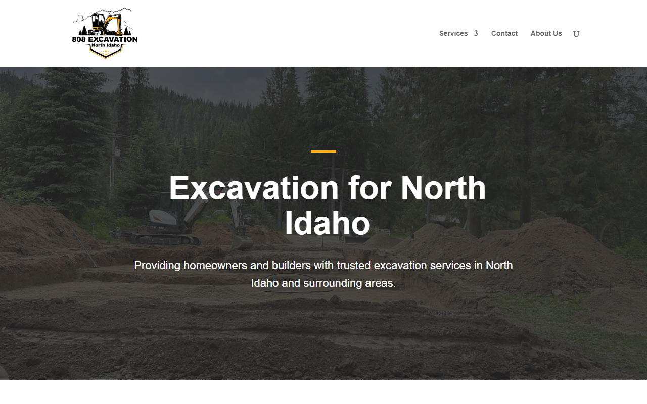 808excavation.com screenshot