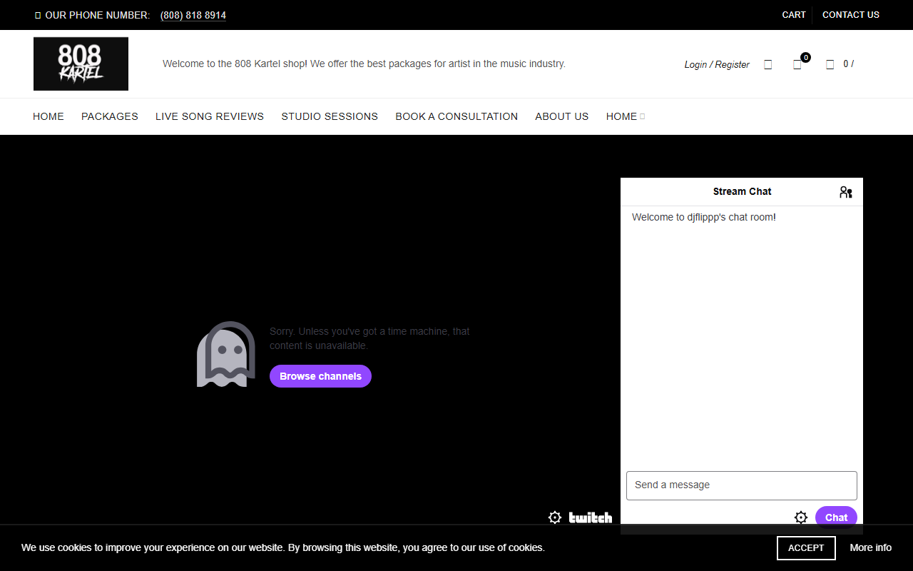 808kartelshop.com screenshot