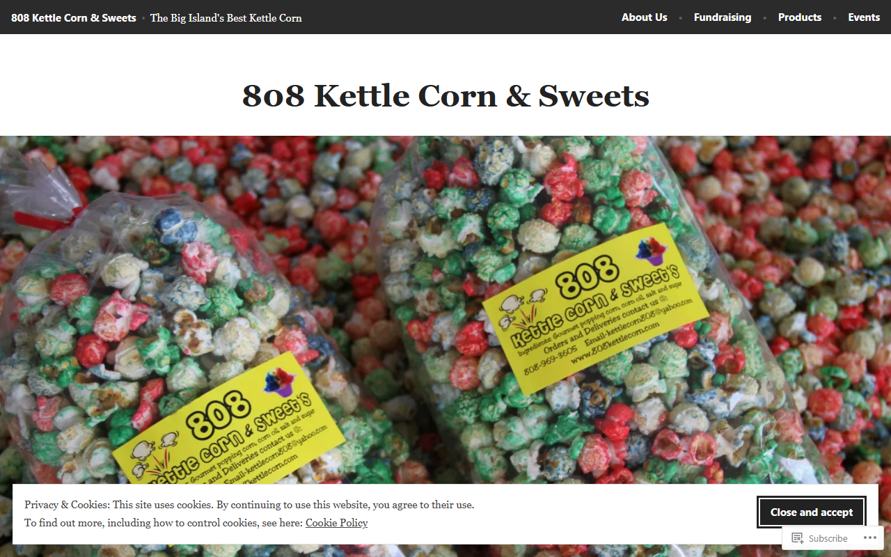808kettlecorn.com screenshot