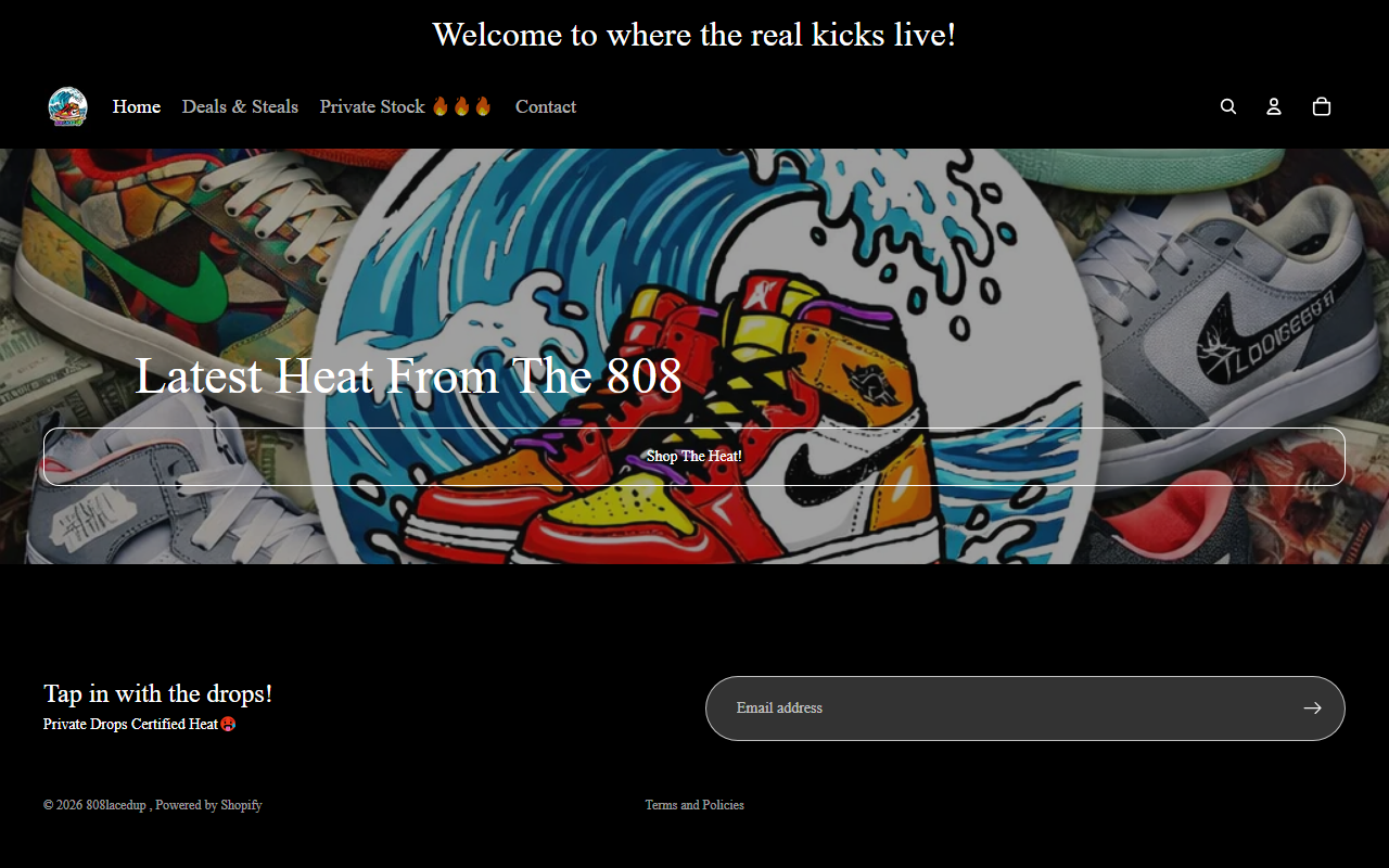 808lacedup.com screenshot