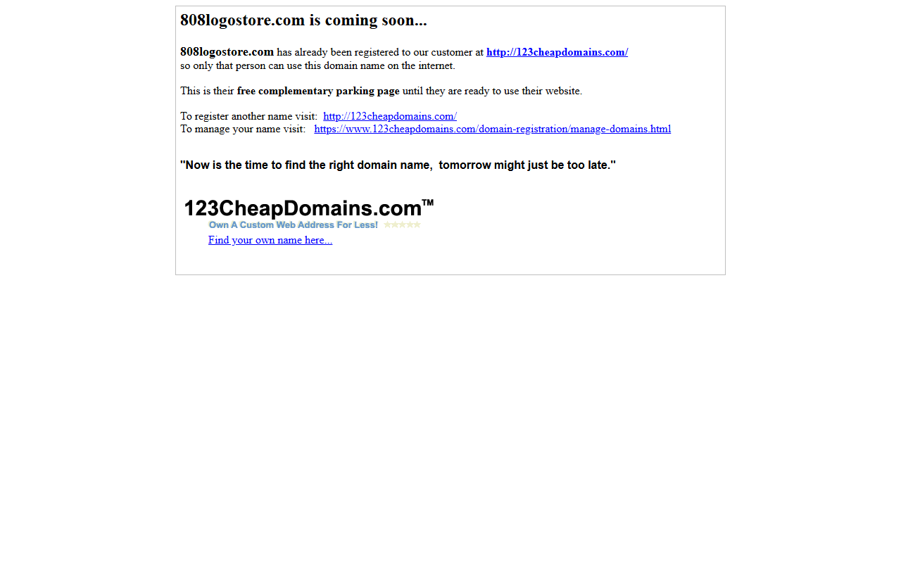 808logostore.com screenshot