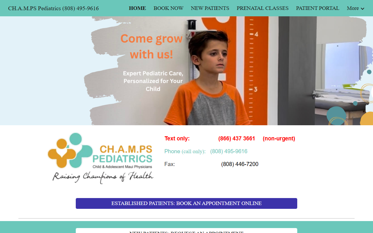 808pediatrics.com screenshot