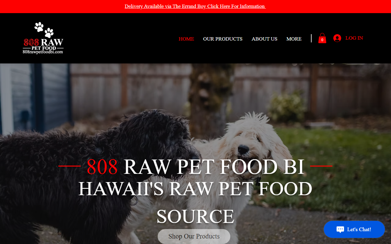 808rawpetfoodbi.com screenshot