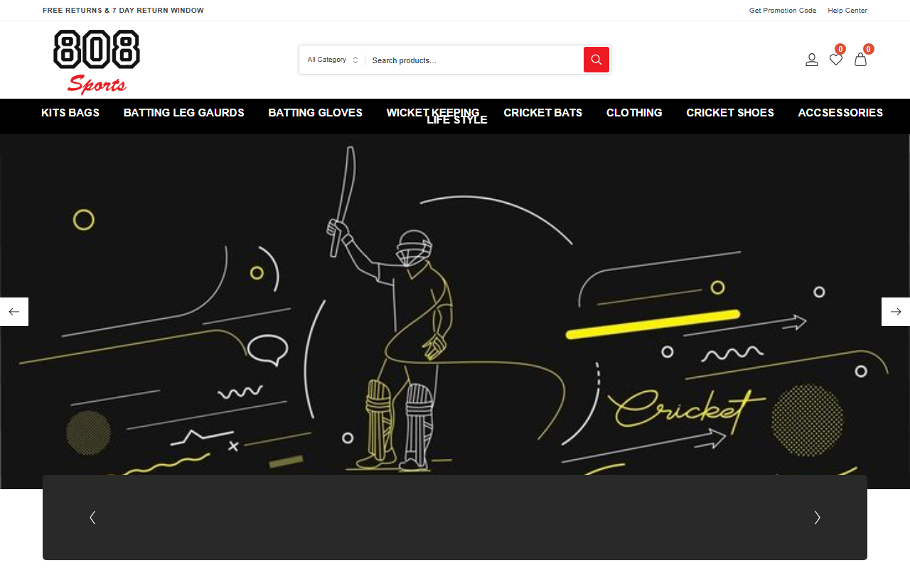 808sportsgoods.com screenshot