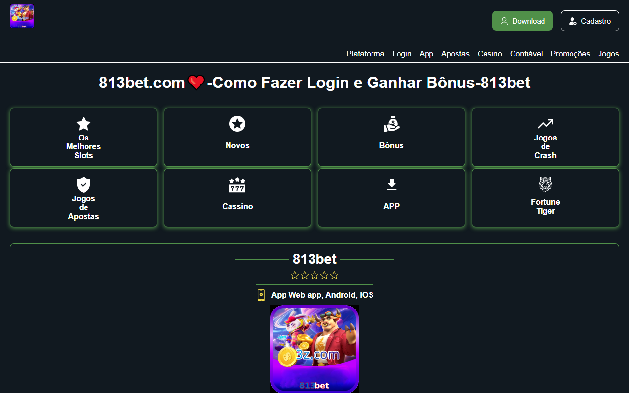 813betplataforma.com screenshot