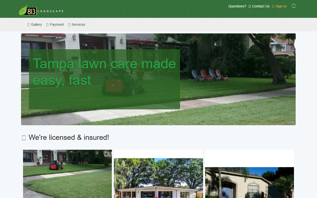 813landscape.com screenshot