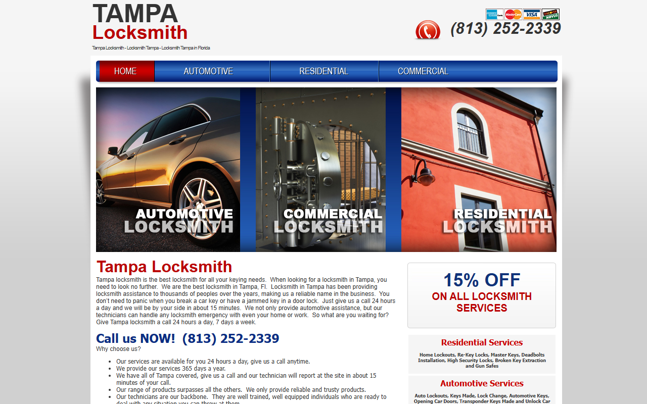 813locksmith.com screenshot