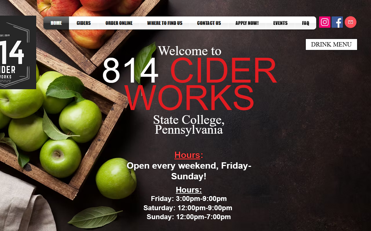 814ciderworks.com screenshot