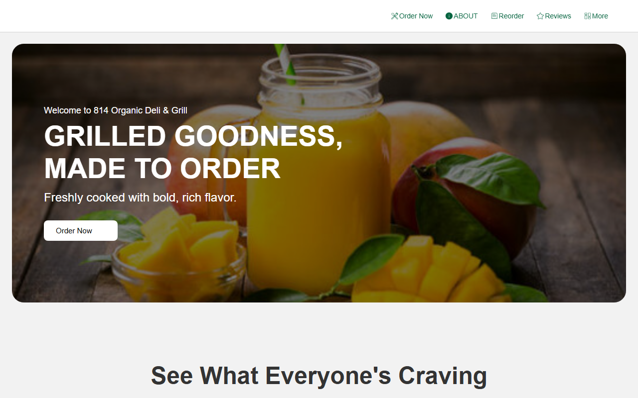 814organicdeli.com screenshot