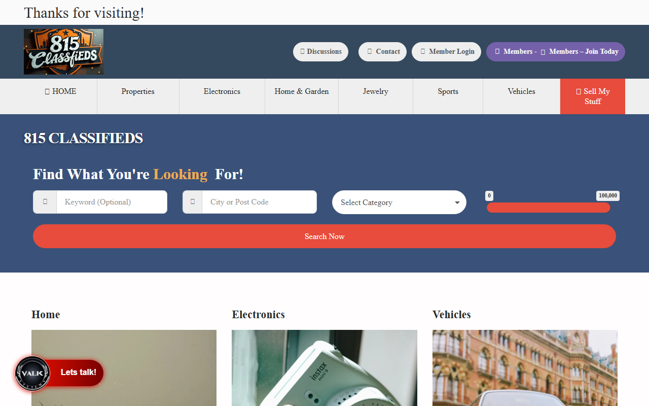 815classifieds.com screenshot
